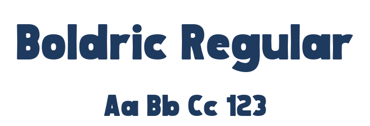 Boldric Regular Font Preview