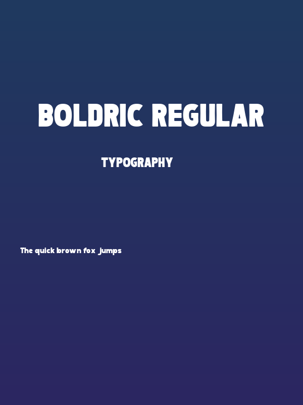 Boldric Regular Poster