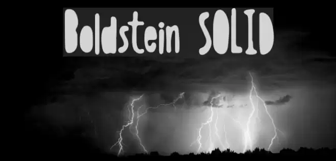 Boldstein SOLID Font examples