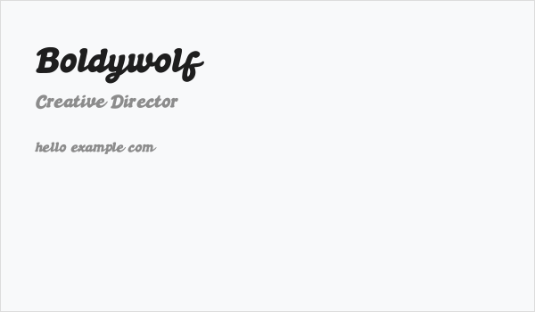 Boldywolf Business Card