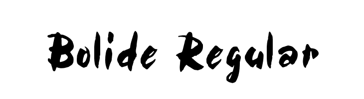 Bolide Regular  フリーフォントのダウンロード