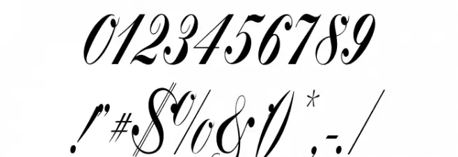 Bolina Font OTHER CHARS