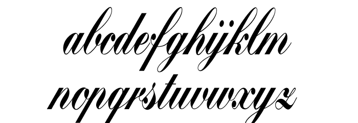 Bolina Font LOWERCASE