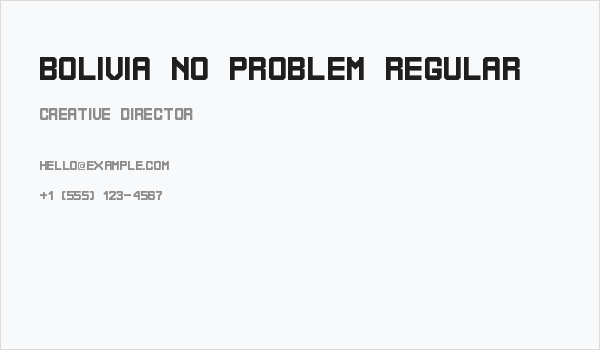 Bolivia No Problem Regular Business Card