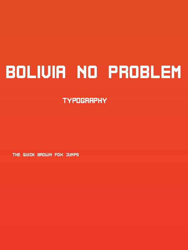 Bolivia No Problem Regular Poster