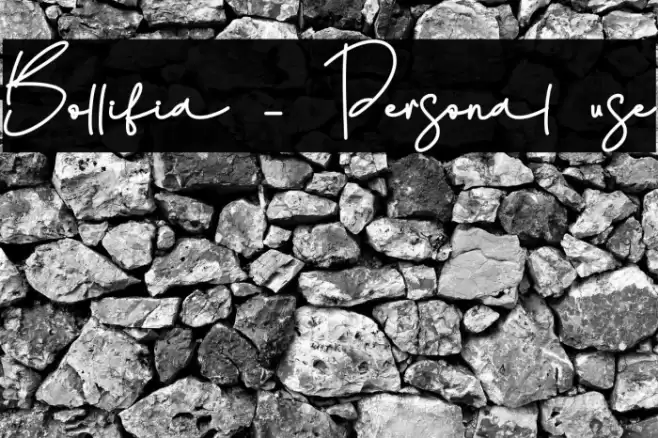 Bollifia - Personal use フォント examples