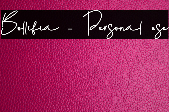 Bollifia - Personal use Example 3