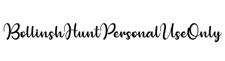 Bollinsh Hunt Personal Use Only  नि: शुल्क फ़ॉन्ट्स डाउनलोड