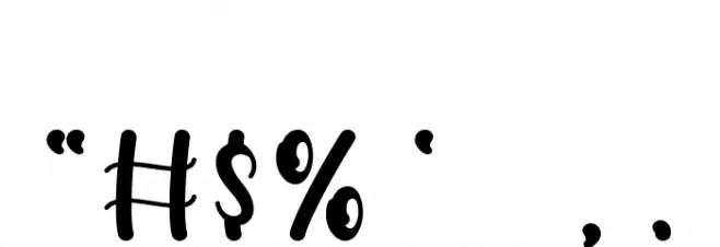 Bollinsh Hunt Personal Use Only Font OTHER CHARS