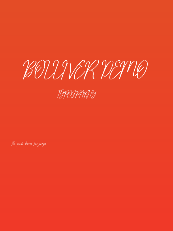 Bolliver Demo Poster