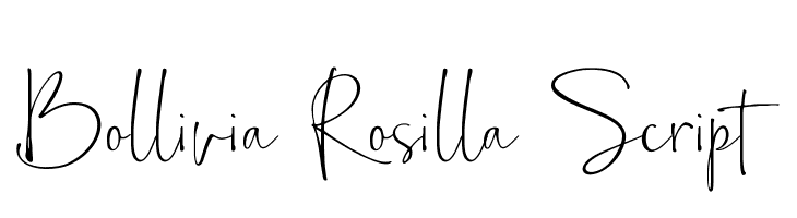 Bollivia Rosilla Script  Frei Schriftart Herunterladen
