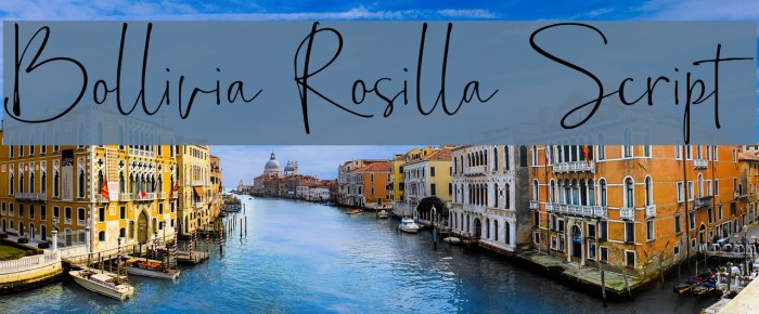 Bollivia Rosilla Script Font examples