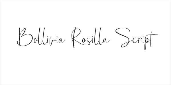 Bollivia Rosilla Script Logo