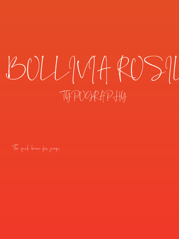 Bollivia Rosilla Script Poster