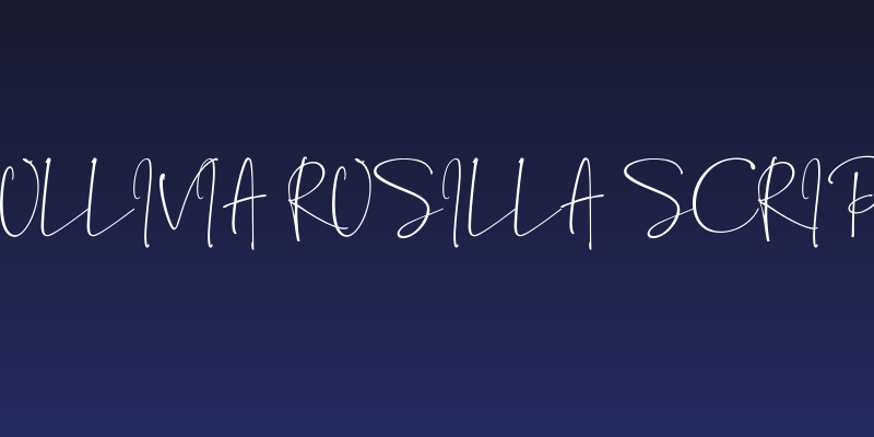 Bollivia Rosilla Script Social Header