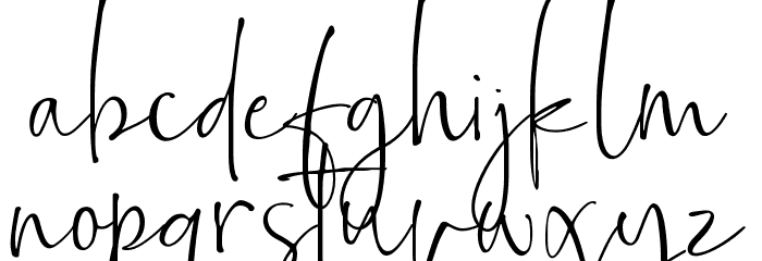 Bollivia Rosilla Script Font LOWERCASE