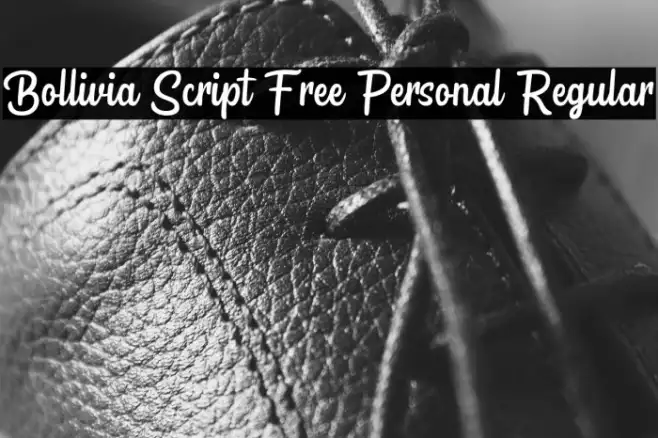 Bollivia Script Free Personal Regular Example 1