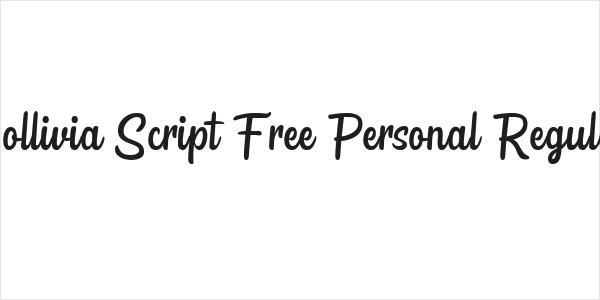 Bollivia Script Free Personal Regular Logo