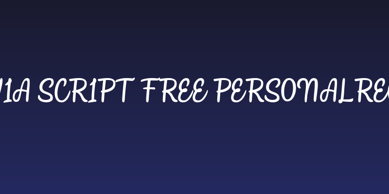 Bollivia Script Free Personal Regular Social Header