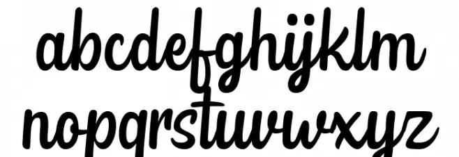 Bollivia Script Free Personal Regular Fonte MINÚSCULAS