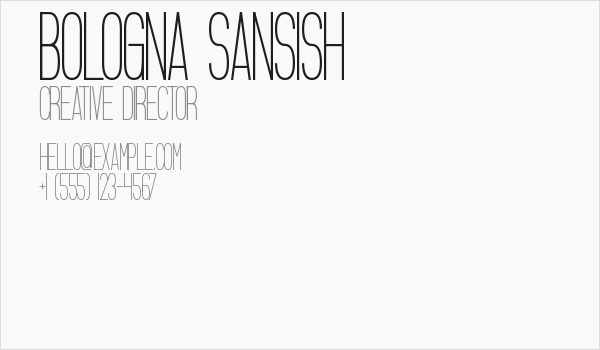 Bologna Sansish Business Card