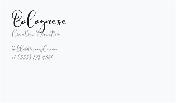 Bolognese Business Card
