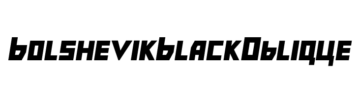 Bolshevik Black Oblique  フリーフォントのダウンロード