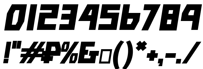Bolshevik Black Oblique Font OTHER CHARS