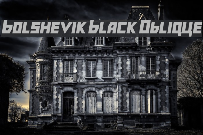 Bolshevik Black Oblique Font examples