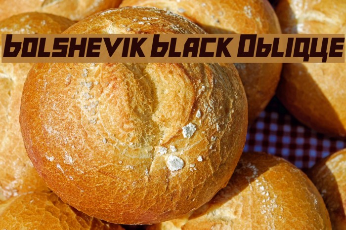 Bolshevik Black Oblique Font examples