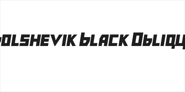 Bolshevik Black Oblique Logo