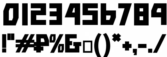 Bolshevik Black Font OTHER CHARS