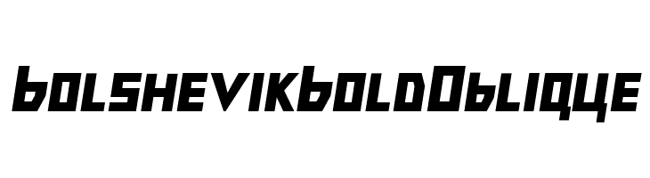 Bolshevik Bold Oblique  Скачать бесплатные шрифты
