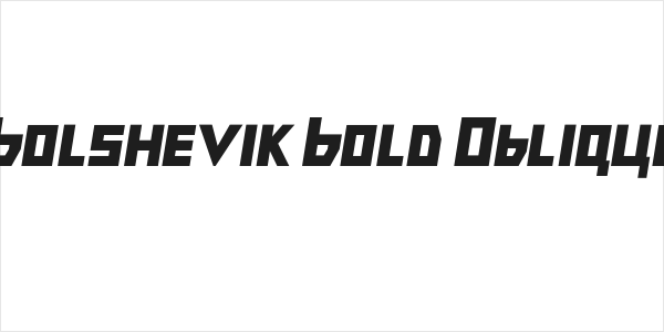 Bolshevik Bold Oblique Logo