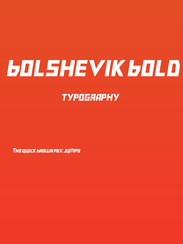 Bolshevik Bold Oblique Poster