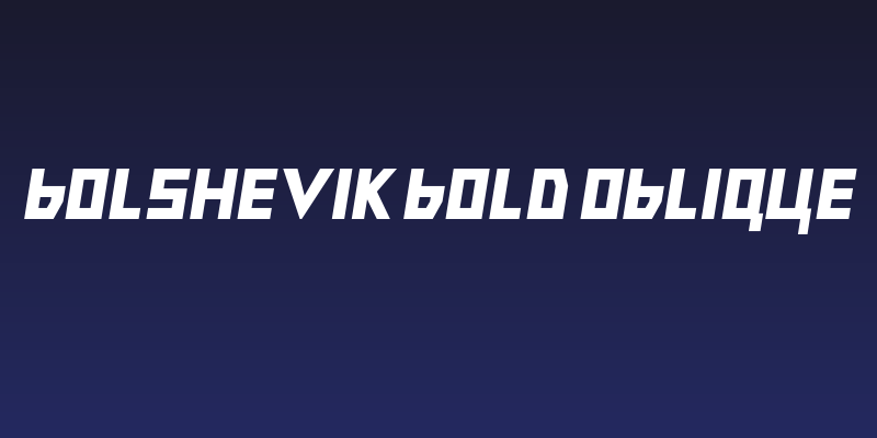Bolshevik Bold Oblique Social Header