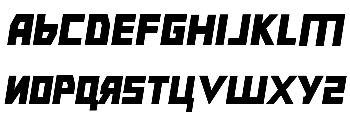 Bolshevik Bold Oblique Font LOWERCASE