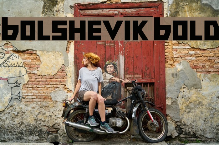 Bolshevik Bold Font examples