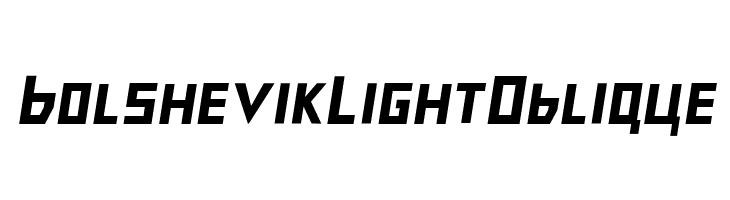 Bolshevik Light Oblique  baixar fontes gratis