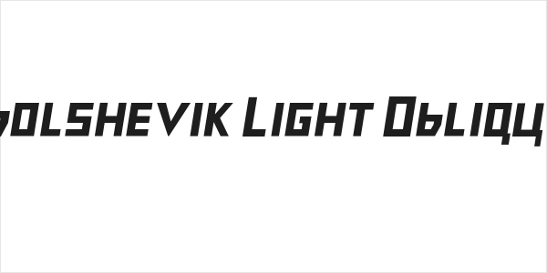 Bolshevik Light Oblique Logo