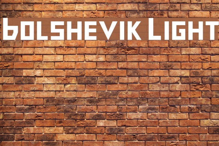 Bolshevik Light Font examples