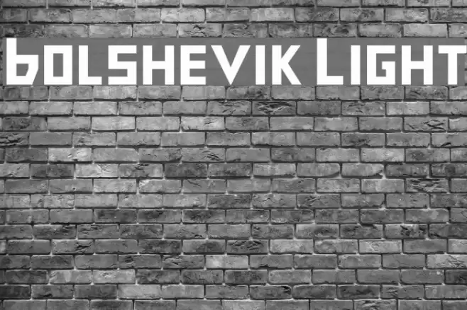 Bolshevik Light Font examples