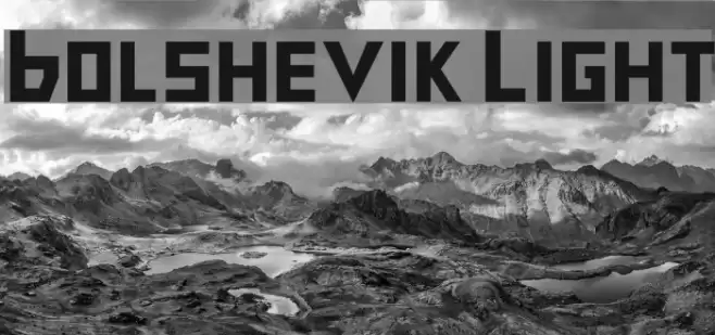 Bolshevik Light Font examples