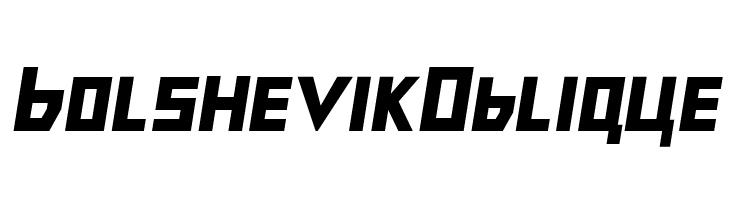 Bolshevik Oblique  Descarca Fonturi Gratis