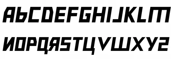 Bolshevik Oblique Polices MAJUSCULES