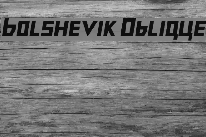 Bolshevik Oblique Font examples