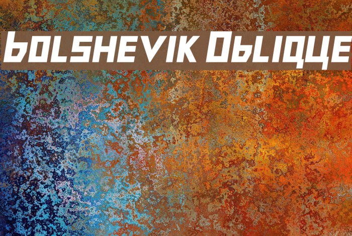 Bolshevik Oblique Font examples