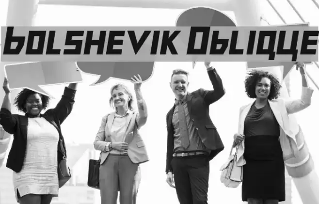 Bolshevik Oblique Font examples
