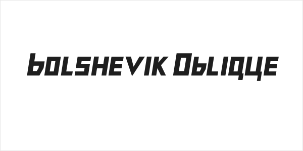 Bolshevik Oblique Logo