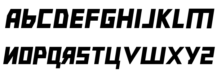 Bolshevik Oblique Font LOWERCASE